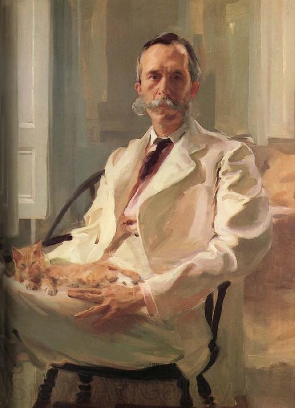 Cecilia Beaux Man with a Cat Spain oil painting art